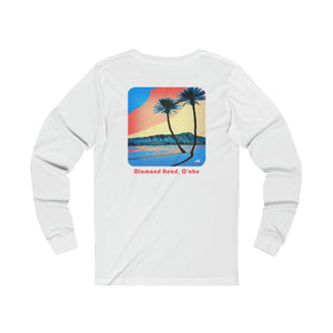 Unisex Long Sleeve Tee: DH Palms Comic_Front & Back Print