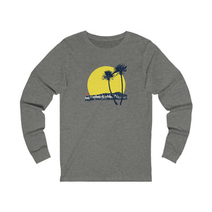 Unisex Long Sleeve Tee: DH Palms Sunset_Front Print