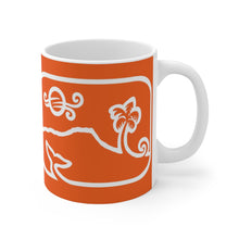 Load image into Gallery viewer, Diamond Head Dancing Whale Mug_Orange
