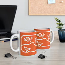 Load image into Gallery viewer, Diamond Head Dancing Whale Mug_Orange
