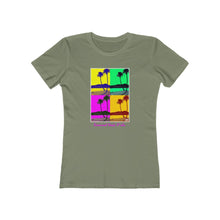 Load image into Gallery viewer, Women&#39;s Tee: Diamond Head Palms PopArt
