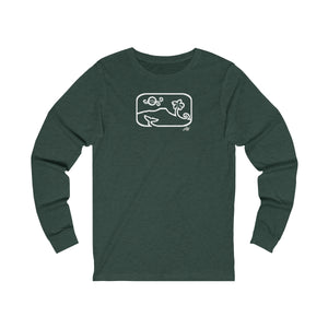 Unisex Long Sleeve Tee: DH Dancing Whale_Front Print