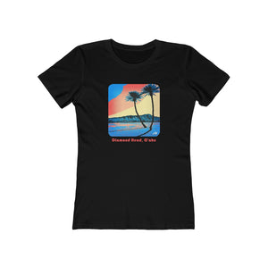 Women's Tee: Diamond Head Palms Comic