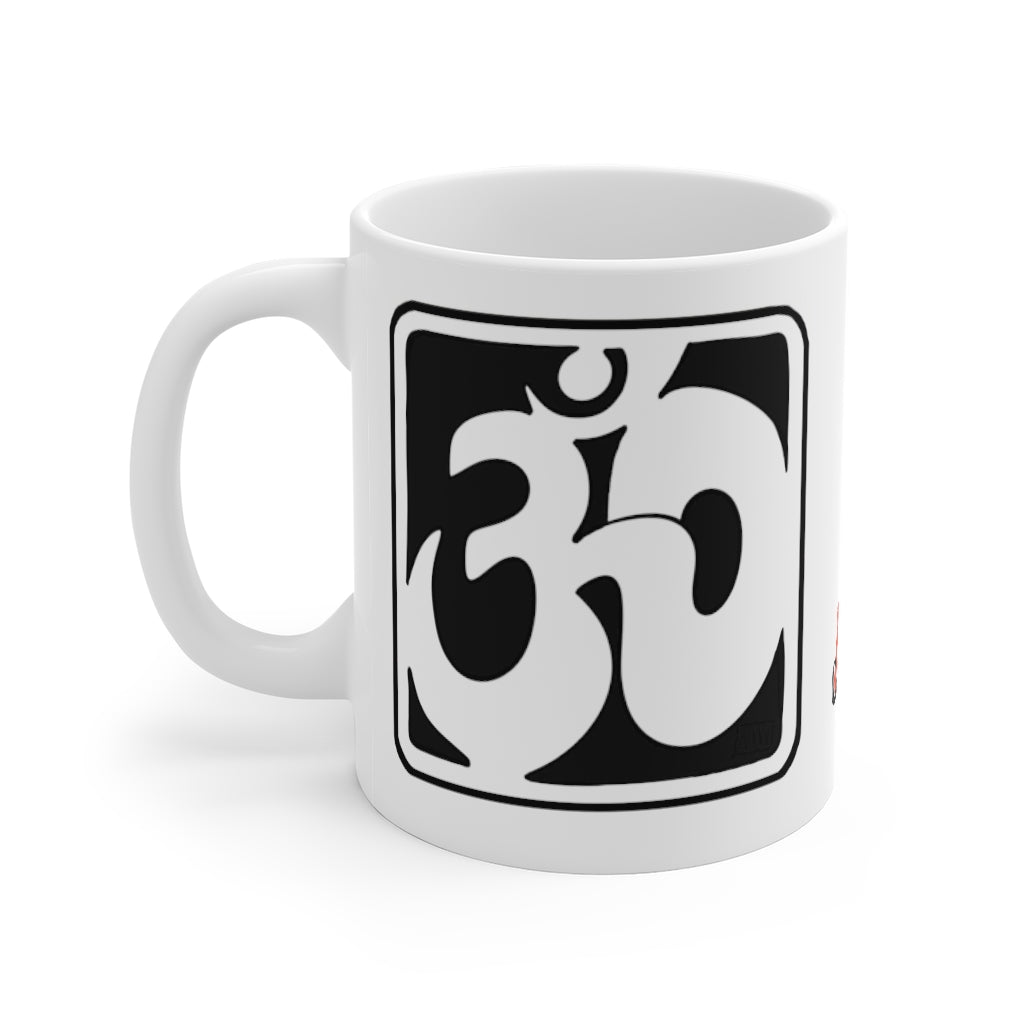 Om Mug B&W