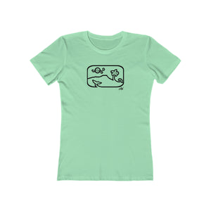 Women's Tee: Diamond Head Dancing Whale