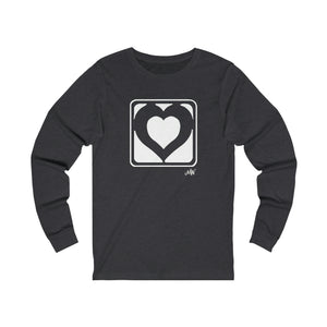 Unisex Long Sleeve Tee: Hearts_Front Print