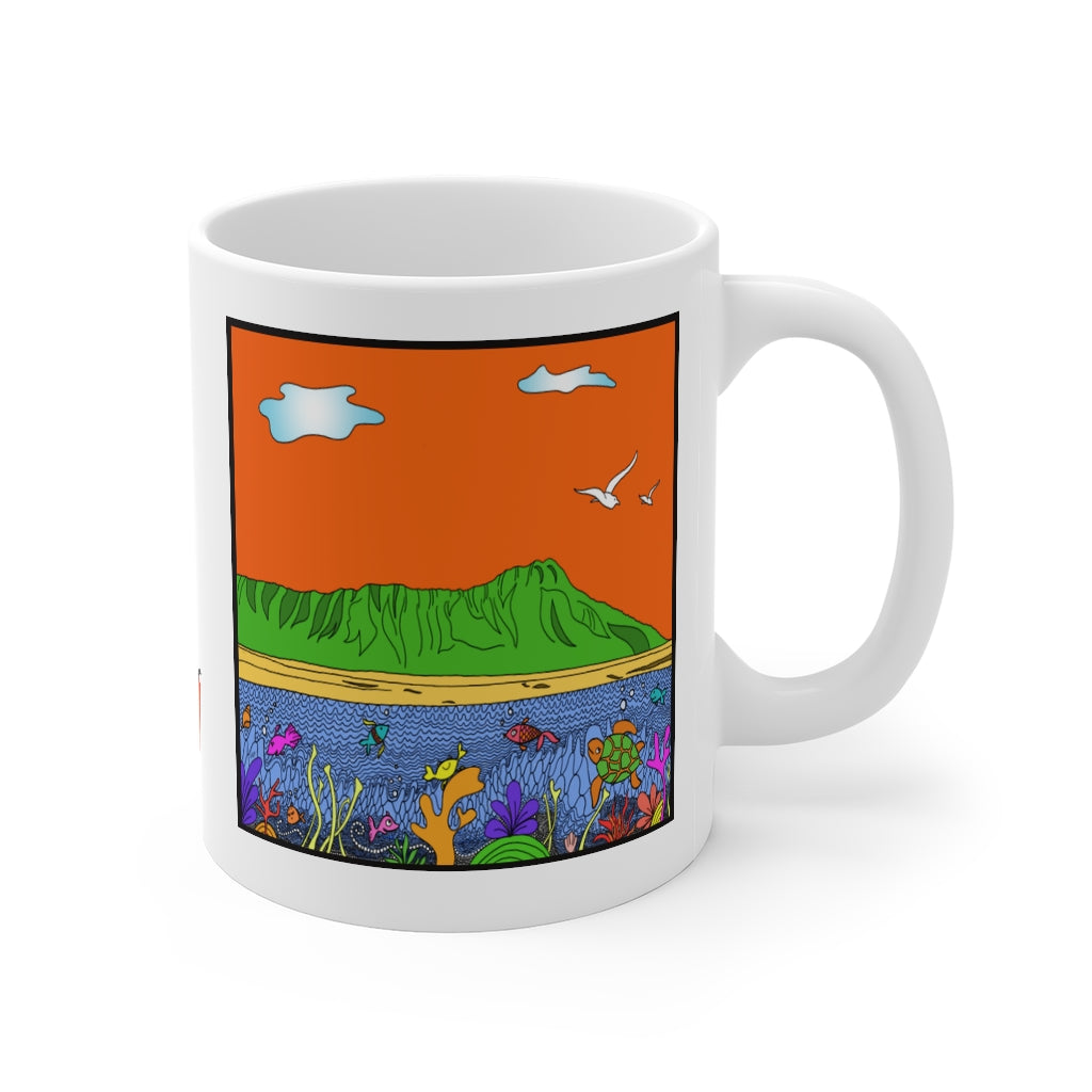 Diamond Head Ocean Life Mug