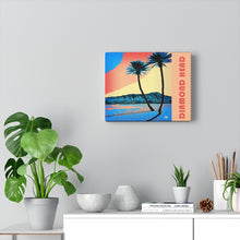 Load image into Gallery viewer, Diamond Head Palms Comic on Canvas - 3 sizes
