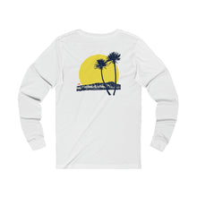 Load image into Gallery viewer, Unisex Long Sleeve Tee: DH Palms Sunset_Front &amp; Back Print
