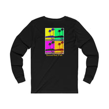 Load image into Gallery viewer, Unisex Long Sleeve Tee: DH Palms PopArt_Front &amp; Back Print
