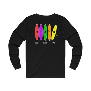 Unisex Long Sleeve Tee: Aloha Boards_Front & Back Print