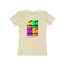 Load image into Gallery viewer, Women&#39;s Tee: Diamond Head Palms PopArt
