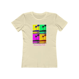 Women's Tee: Diamond Head Palms PopArt