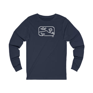 Unisex Long Sleeve Tee: DH Dancing Whale_Front Print