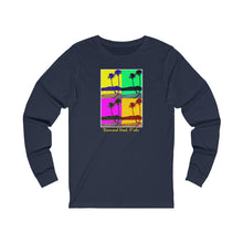 Load image into Gallery viewer, Unisex Long Sleeve Tee: DH Palms PopArt_Front Print
