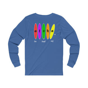 Unisex Long Sleeve Tee: Aloha Boards_Front & Back Print