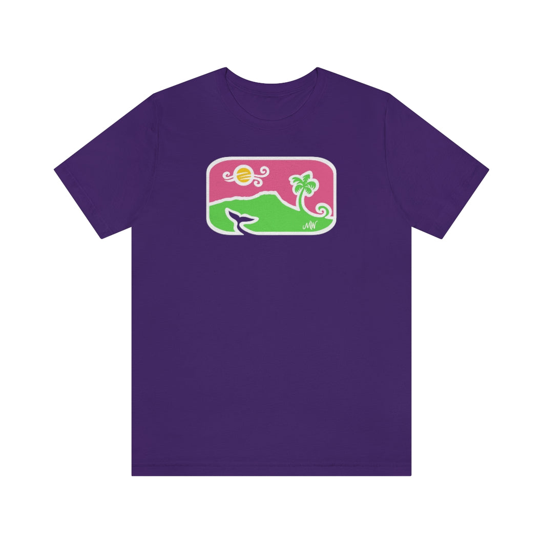 Unisex Tee: Diamond Head Dancing Whale in Color