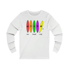 Load image into Gallery viewer, Unisex Long Sleeve Tee: Aloha Boards_Front Print
