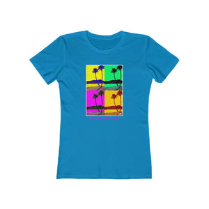 Women's Tee: Diamond Head Palms PopArt