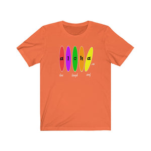 Unisex Tee: Aloha Boards_Front Print