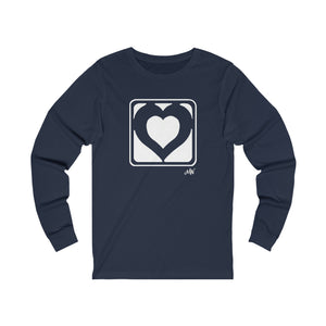 Unisex Long Sleeve Tee: Hearts_Front Print