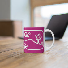 Load image into Gallery viewer, Diamond Head Dancing Whale Mug_Berry
