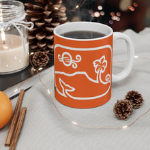 Load image into Gallery viewer, Diamond Head Dancing Whale Mug_Orange
