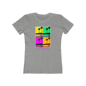 Women's Tee: Diamond Head Palms PopArt