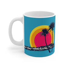 Load image into Gallery viewer, Diamond Head Palms Triple Sunset_Turquoise
