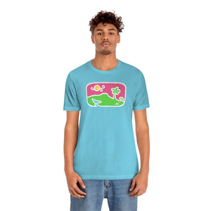 Unisex Tee: Diamond Head Dancing Whale in Color