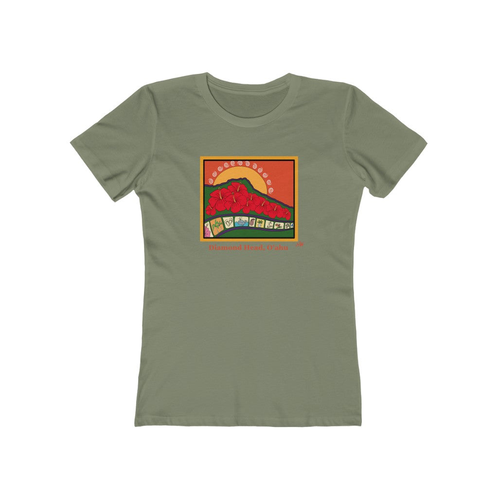 Women's Tee: Diamond Head Sunrise