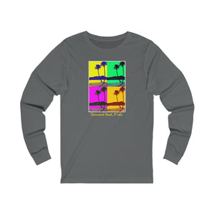 Unisex Long Sleeve Tee: DH Palms PopArt_Front Print