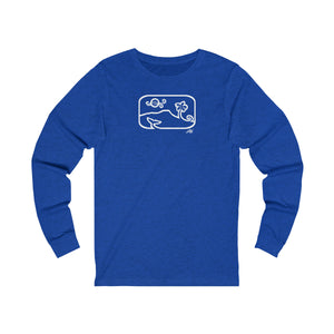 Unisex Long Sleeve Tee: DH Dancing Whale_Front Print