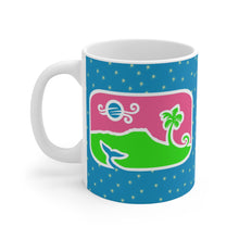 Load image into Gallery viewer, Diamond Head Dancing Whale Sparkle Mug
