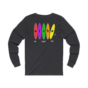 Unisex Long Sleeve Tee: Aloha Boards_Front & Back Print