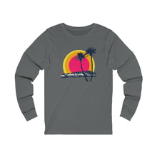 Load image into Gallery viewer, Unisex Long Sleeve Tee: DH Palms Triple Sunset_Front Print
