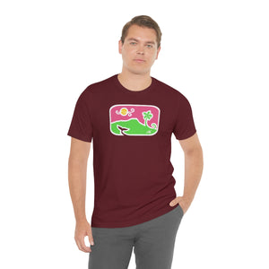 Unisex Tee: Diamond Head Dancing Whale in Color