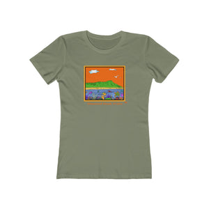 Women's Tee: Diamond Head Ocean Life