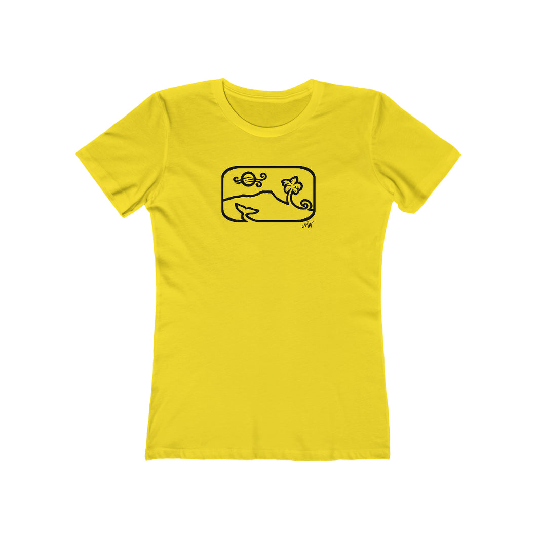 Women's Tee: Diamond Head Dancing Whale