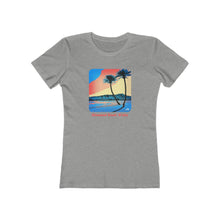 Load image into Gallery viewer, Women&#39;s Tee: Diamond Head Palms Comic
