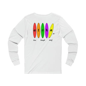 Unisex Long Sleeve Tee: Aloha Boards_Front & Back Print