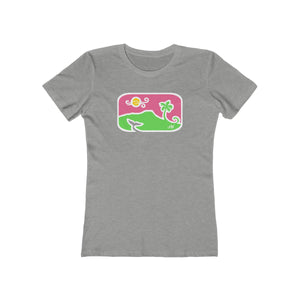 Women's Tee: Diamond Head Dancing Whale in Color