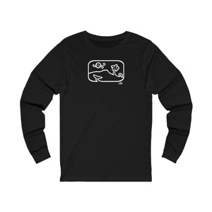 Unisex Long Sleeve Tee: DH Dancing Whale_Front Print