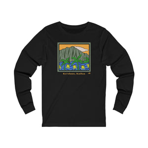 Unisex Long Sleeve Tee: Koolau Morning_Front Print