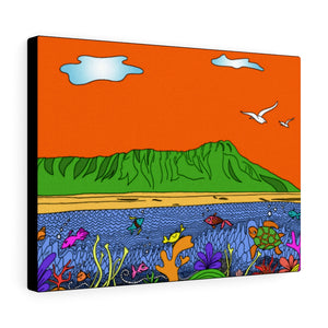 Diamond Head Ocean Life on Canvas - 3 sizes