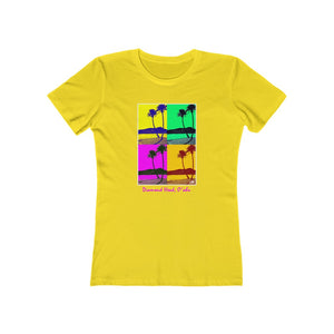 Women's Tee: Diamond Head Palms PopArt