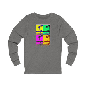 Unisex Long Sleeve Tee: DH Palms PopArt_Front Print