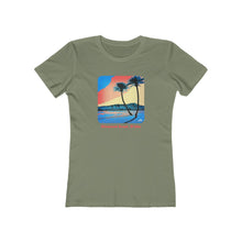 Load image into Gallery viewer, Women&#39;s Tee: Diamond Head Palms Comic
