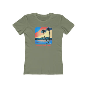 Women's Tee: Diamond Head Palms Comic