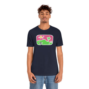 Unisex Tee: Diamond Head Dancing Whale in Color